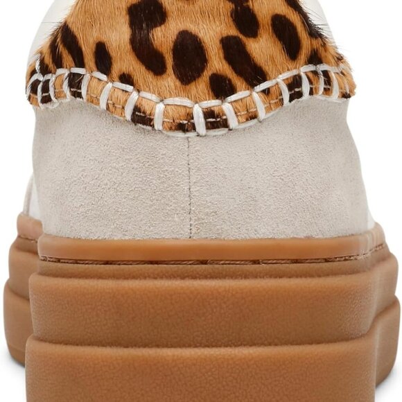 Women's Sneaker Suede Leather 7.5 Bone Multi Lace-up Casual Athletic - Picture 3 of 7